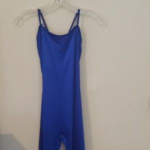 Electric Blue unitard wide bottom